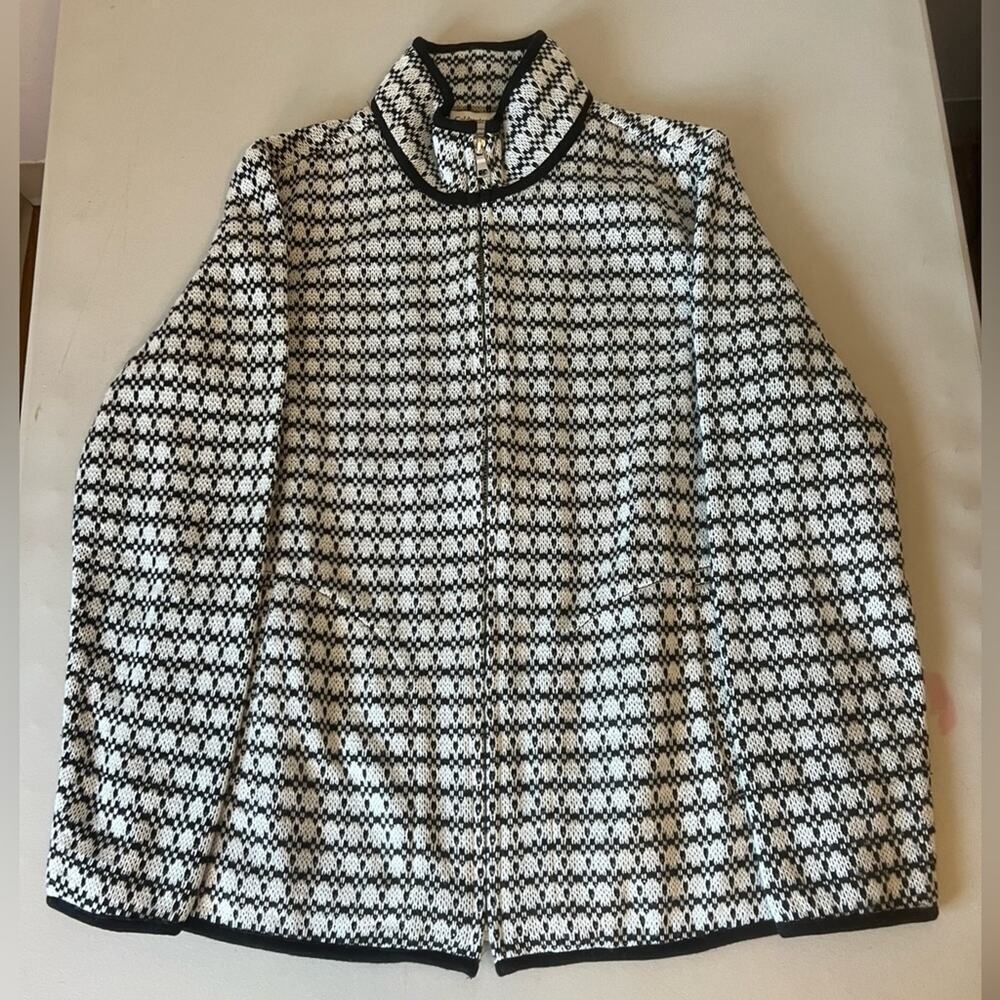 Coldwater Creek Wool Blend Fleece-Lined Women's‎ Zip-Up Sweater - size M